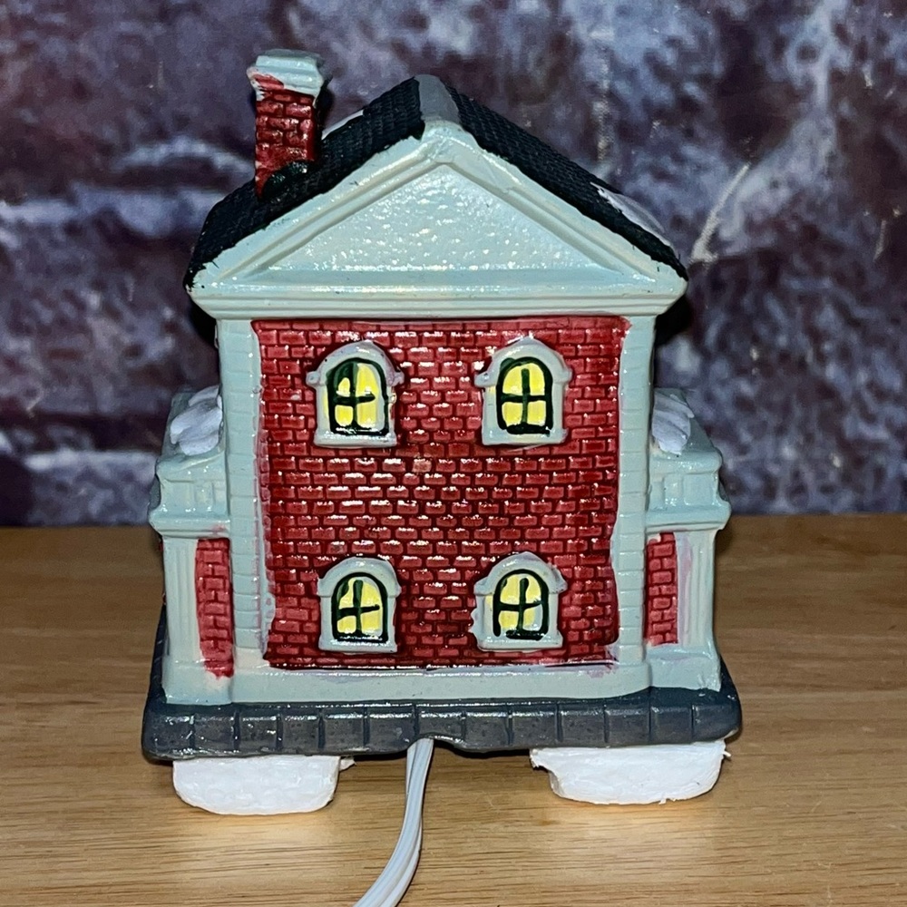 Christmas Village Town Hall Replacement Ceramic Holiday Decor House - Picture 3 of 9